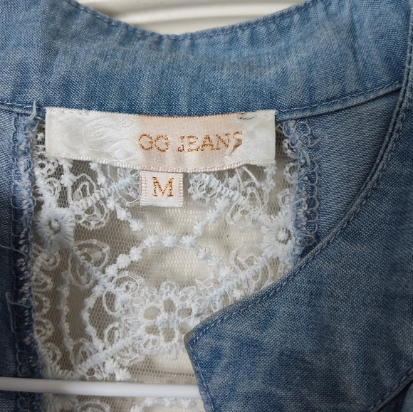 GG jeans camisole long sleeves women's size M - Picture 4 of 10